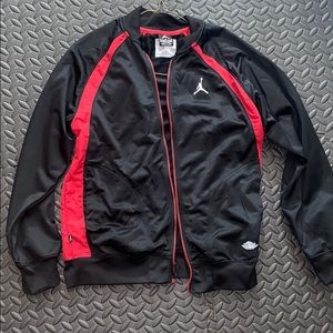 Boys Large Jordan Zip Red and Black Jacket